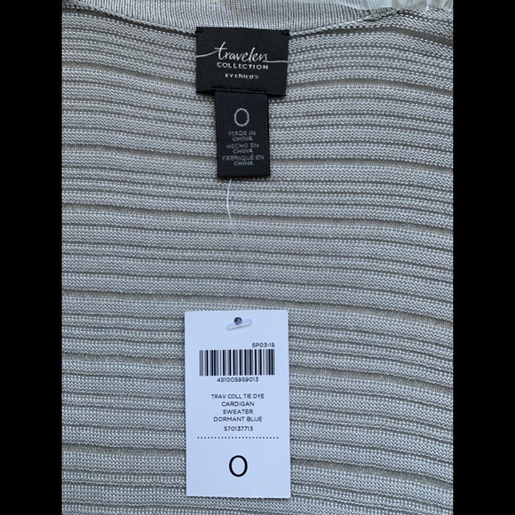 Chico’s Travelers Open Jacket Cardigan Ombre Tie Dye NWT Size 0 Small - Picture 4 of 8